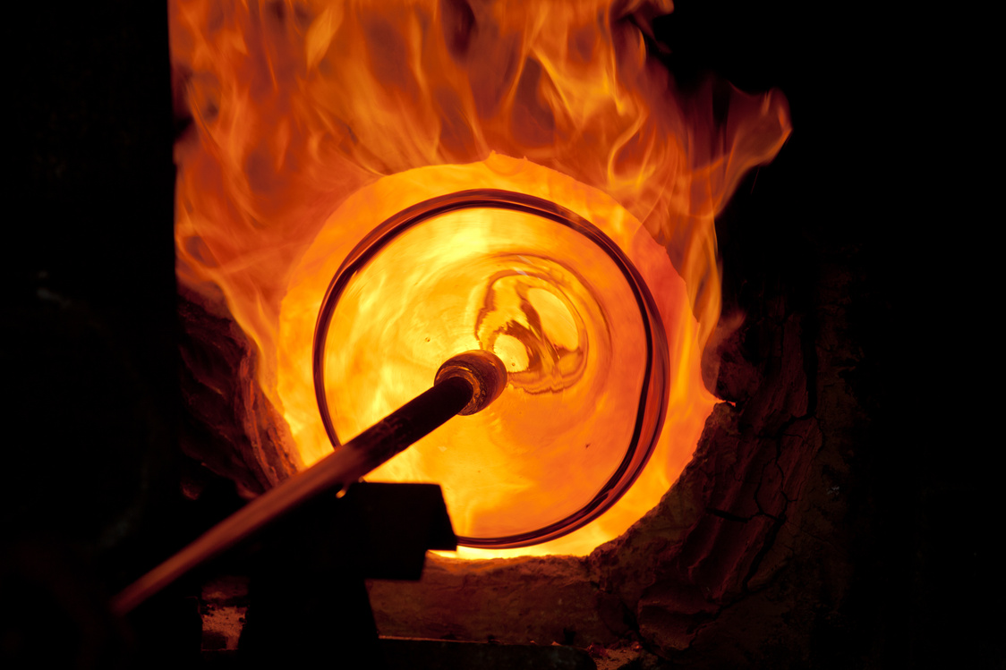 Glass blowing process